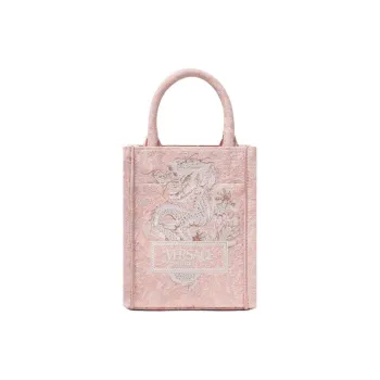 VERSACE Nylon Tote Bag Shopping Bag Shoulder Bag Crossbody Bag Handbag Mini Women's Pink