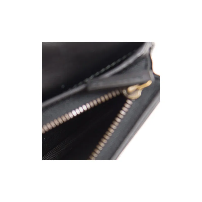 GUCCI GG Marmont Quilted Leather Wallet, Coin Pocket, Card Holder Women's Black-5