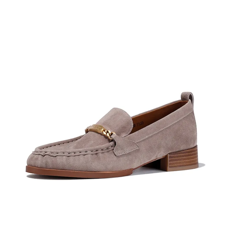 BELLALILY Loafers Women's Brown, Gray-1