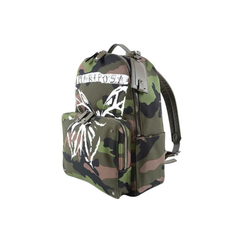 Valentino Canvas Backpack Men's Camouflage-1