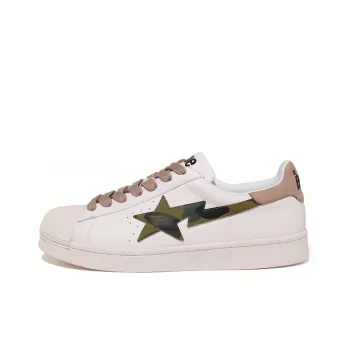 BAPE A BATHING APE Skull Sta White Beige