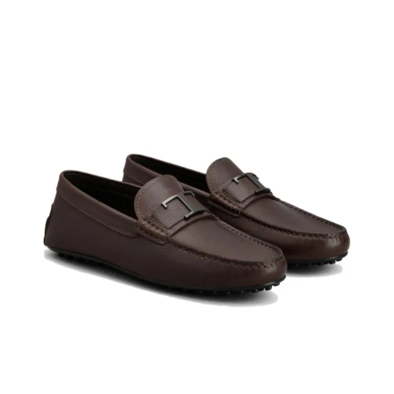 TOD'S City Gommino Beanie Shoes Men's Brown-3
