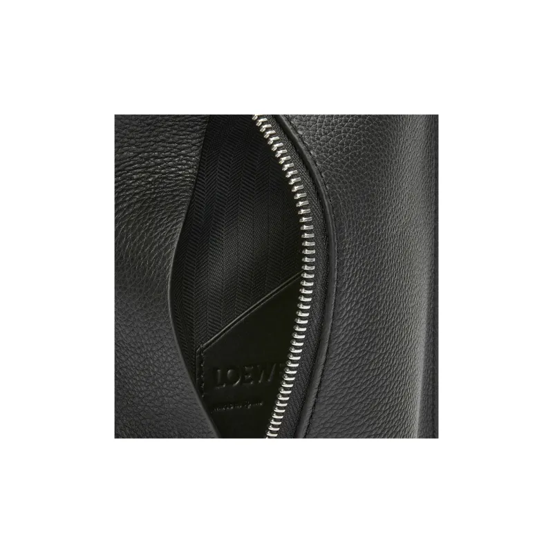 LOEWE Grained Calfskin Fanny Pack Sling Bag Crossbody Bag Men's Black-3