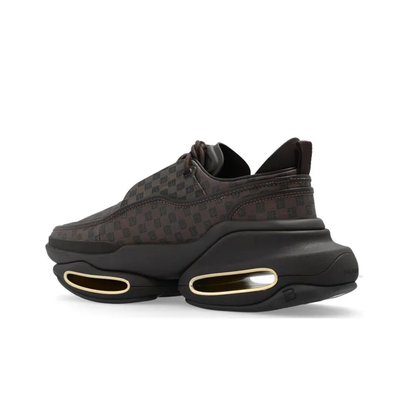 BALMAIN B-Bold Monogram-print Sneakers-3