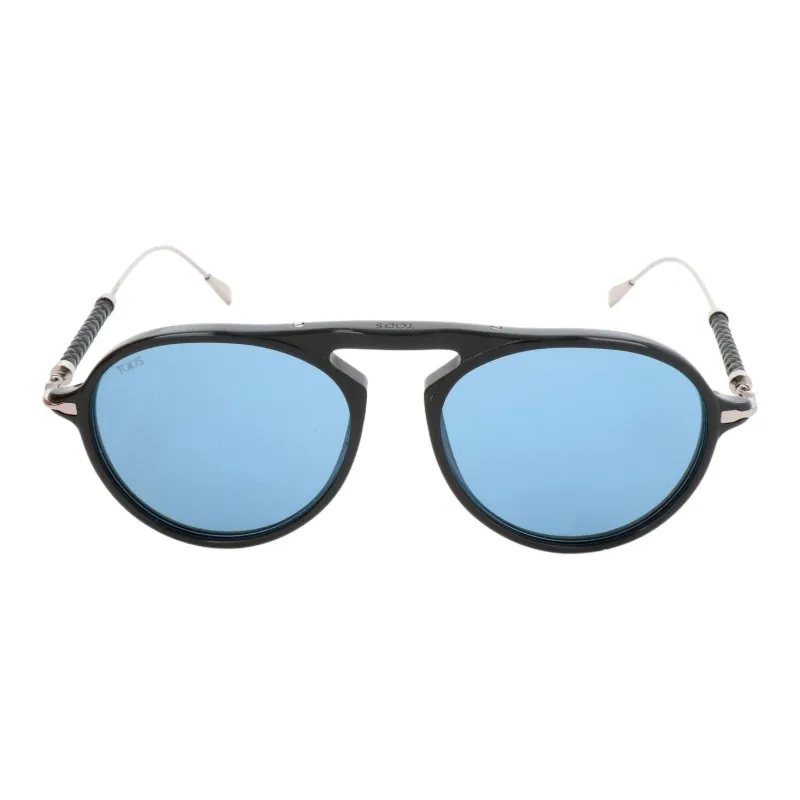 TOD'S Acetate Irregular Shape Sunglasses Men's Black-1