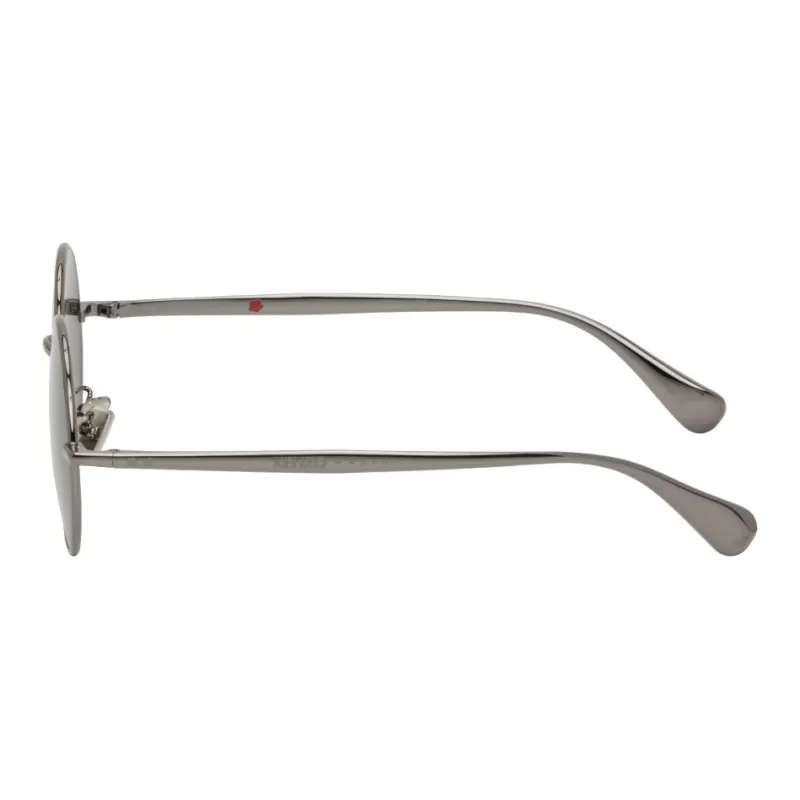 KENZO Metal Round Sunglasses Men's Silver Black-1