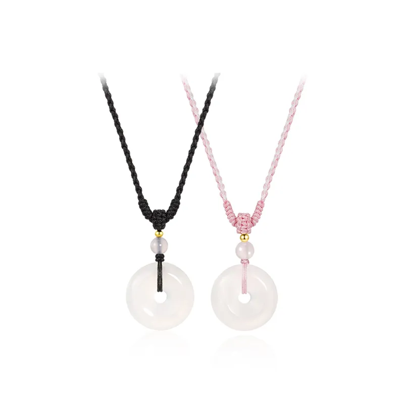 Teddy Bear Collection Chalcedony Jade Necklaces Unisex-2