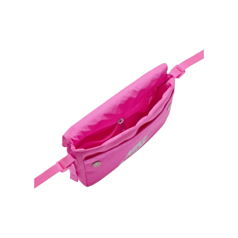 Nike Polyester Messenger Bag Shoulder Bag Crossbody Bag Women's Laser Fuchsia With White-3