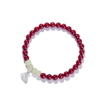 Far Mountain Joe Reconstructed Cinnabar Jade Bracelets Unisex