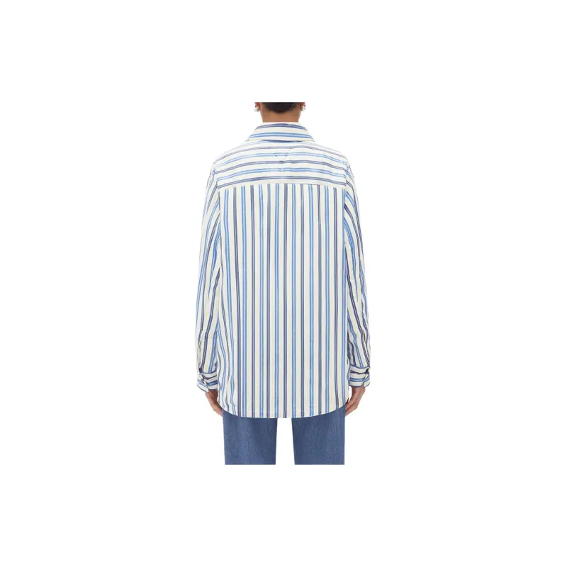 Bottega Veneta Silk Padded Jacket Shirt Women's Blue-1