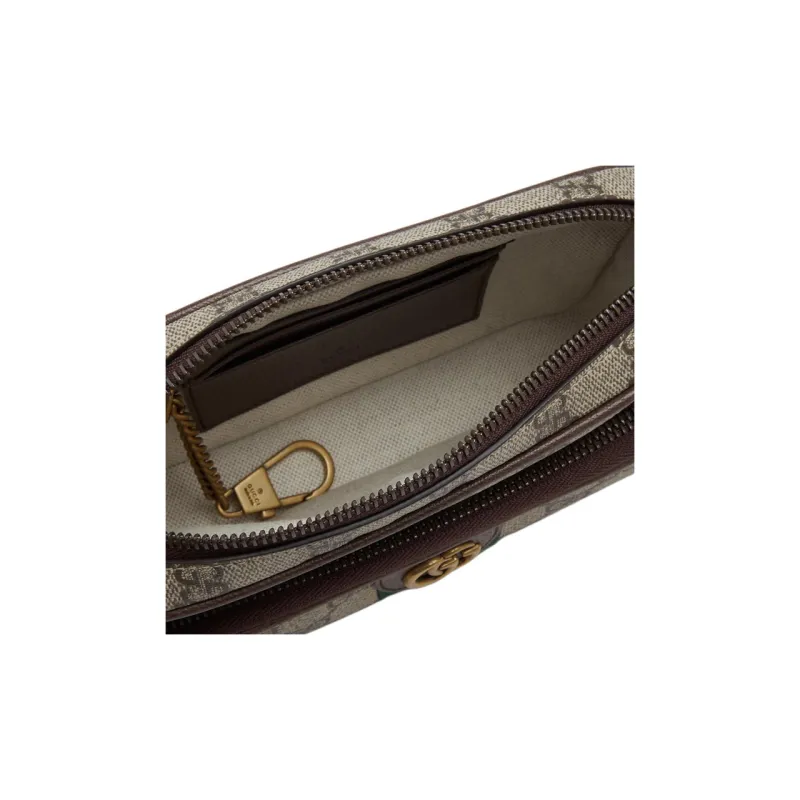 GUCCI Ophidia Canvas With Leather Trim Crossbody Bag, Shoulder Bag Men's-4