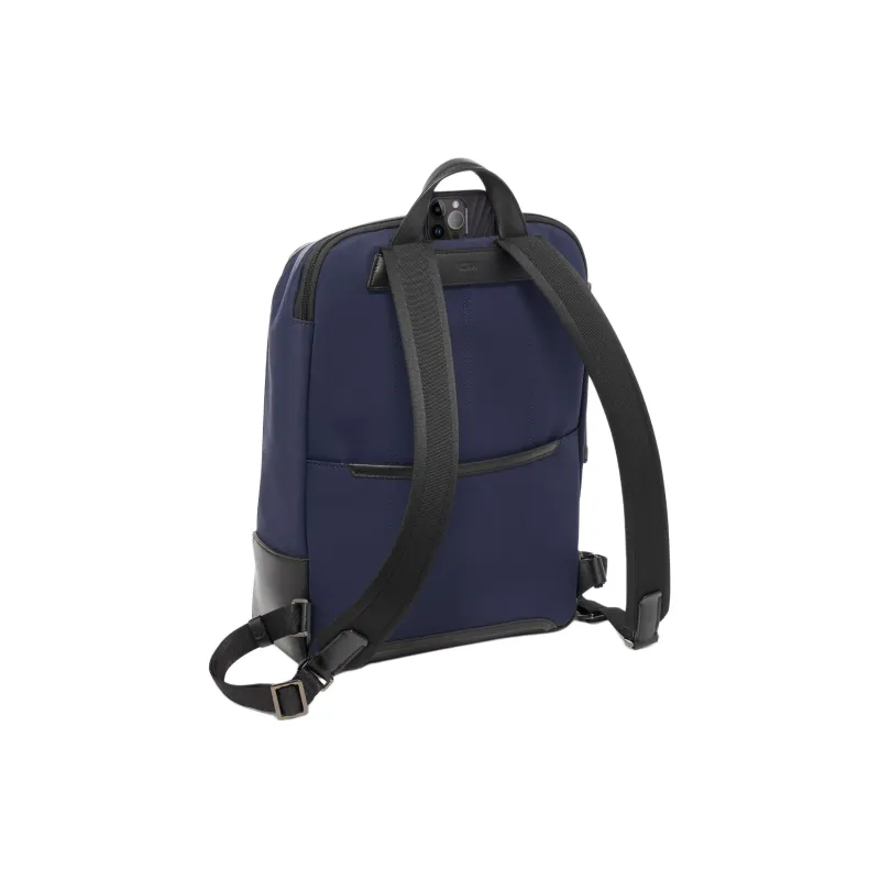 TUMI Leather Backpack Unisex Blue-1