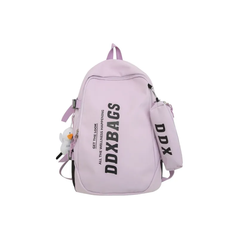GEERDUN Nylon Backpack Unisex Ecru/Black/Red/Blue/Purple-10