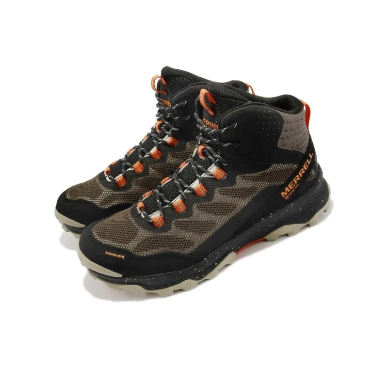 MERRELL Speed Strike Mid GTX Durable Breathable Coverage Mid-Top Outdoor Shoes Men's Black Brown-2