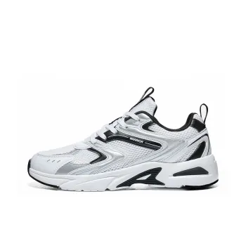 Warrior Cushioned Anti Slip And Wear Resistant Lightweight Low Top Casual Shoes Unisex White Black Silver