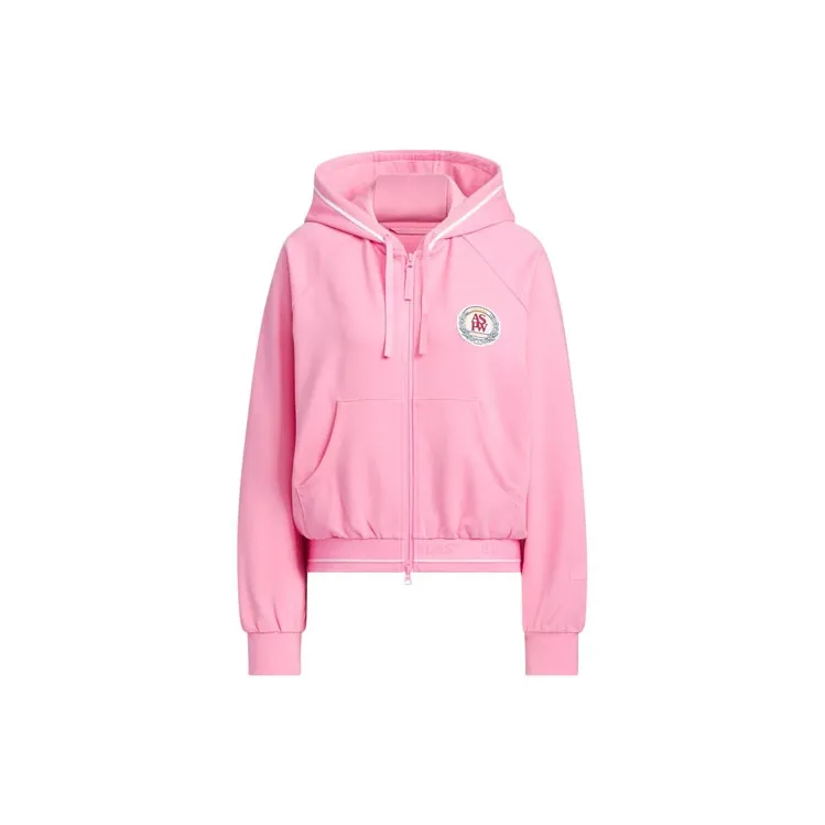 Adidas Verbiage Crop Jacket Jackets Coats Women's Blessing Pink-0