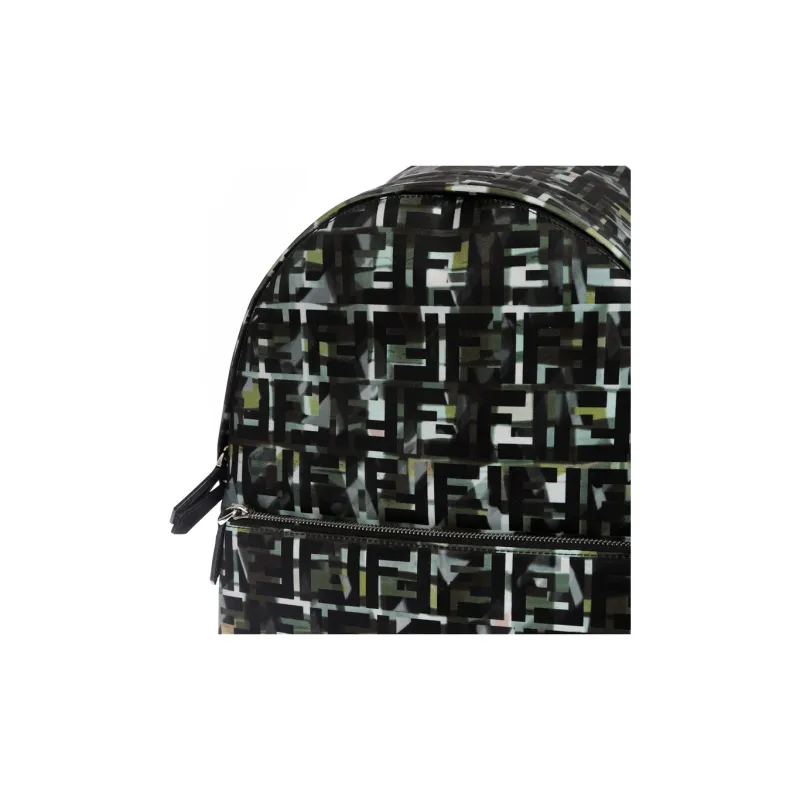 FENDI Polyester Backpack Men's Green/Black-4