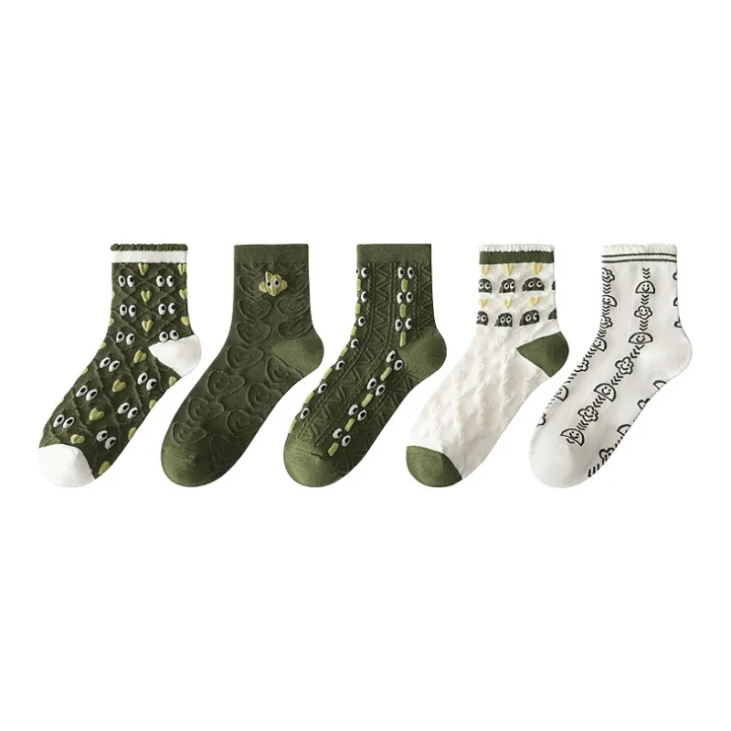 BONAS Mid-Calf Socks Women's Combo Set-4