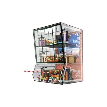 KGBOX Building Block 10292 'Friends' Apartment Figure Transparent Display Case Coffee Shop Acrylic Model Accessories