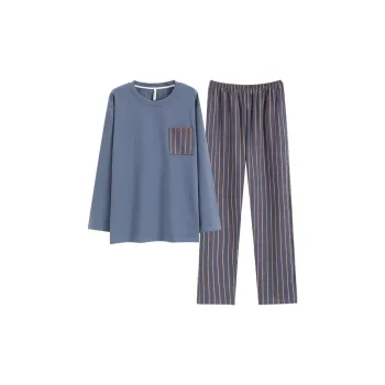 Pretty Lady Home Suit Men's Blue Gray