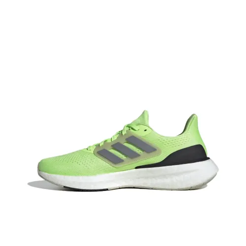 Adidas Pureboost 23 Running Shoes Men Low-Top Neon Green/Black