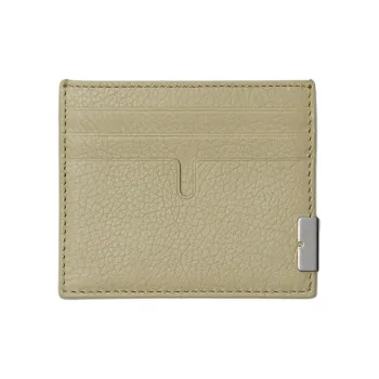 Burberry Calfskin Card Holder Men's Hunter Beige