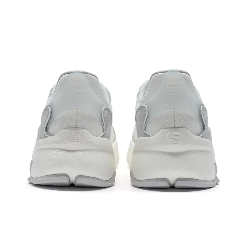 XTEP Skateboard Shoes Women's Low Top Lunar Stone Gray/Sail White-3