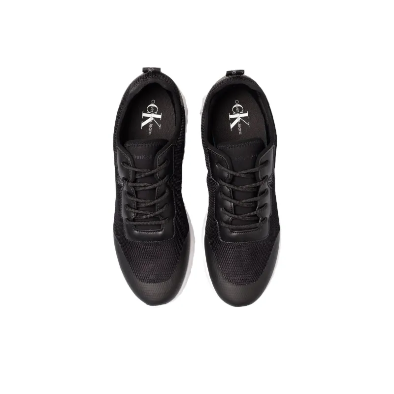CKJ CALVIN KLEIN JEANS Breathable And Lightweight Low Top Casual Shoes Men's Black-3