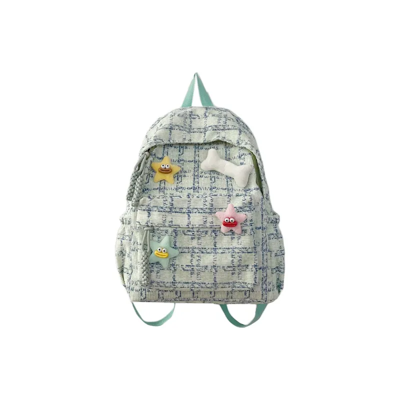 GEERDUN Nylon Large Capacity Backpack Regular Women's Pink/Green/Blue-3