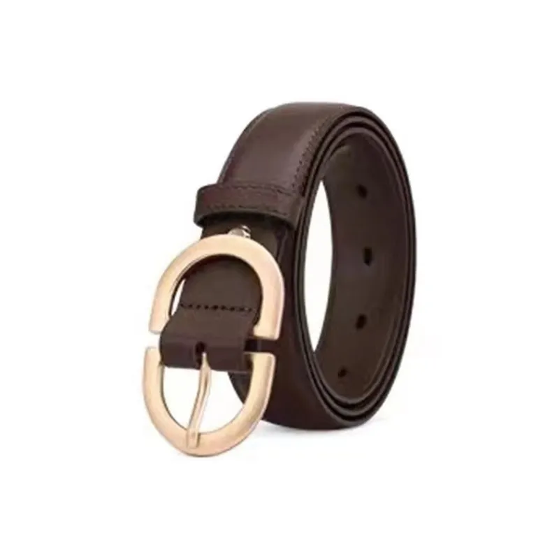 AUGTARLION Instagram Style Comfortable Pin Buckle Cow Leather Leather Belts Women's Black Coffee Width 2.8CM-5