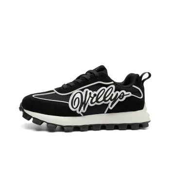 JEEP SPIRIT Cushioning Anti-Slip And Wear-Resistant Low-Top Casual Shoes Men's Graphite Black