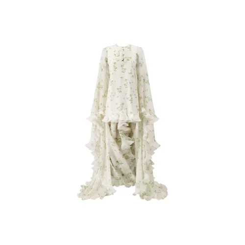 GIAMBATTISTA VALLI Lucky Love Silk Cape Dress