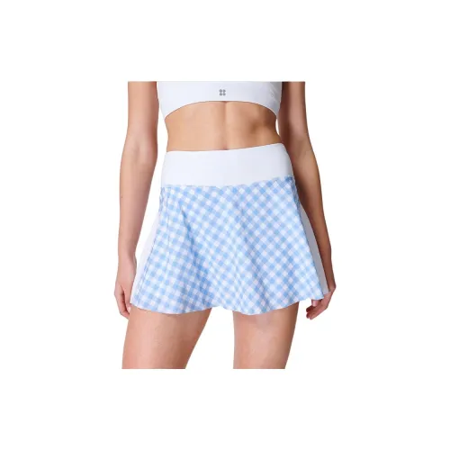 Sweaty Betty Sports Shorts Women's Blue Base Mini Plaid Print