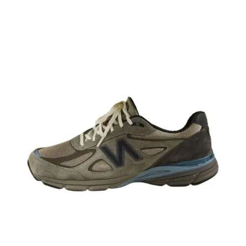 Auralee x New Balance NB 990 V4 Wear Resistant Low Top Running Shoes Men's Khaki
