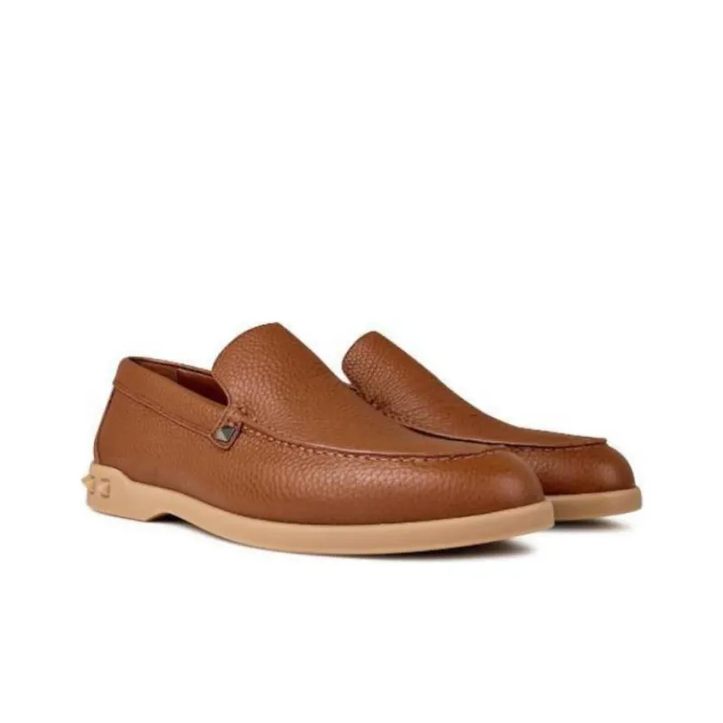 Valentino ROCKSTUD Loafers Women's Brown-3