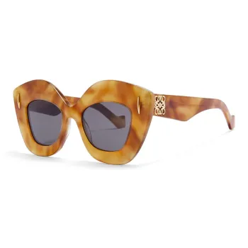 LOEWE Acetate Cat Eye Sunglasses Men's Brown