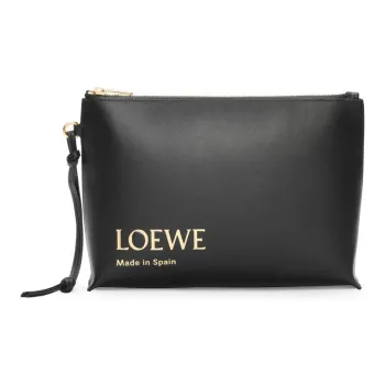 LOEWE Napa Calf Leather Clutch Women's Black