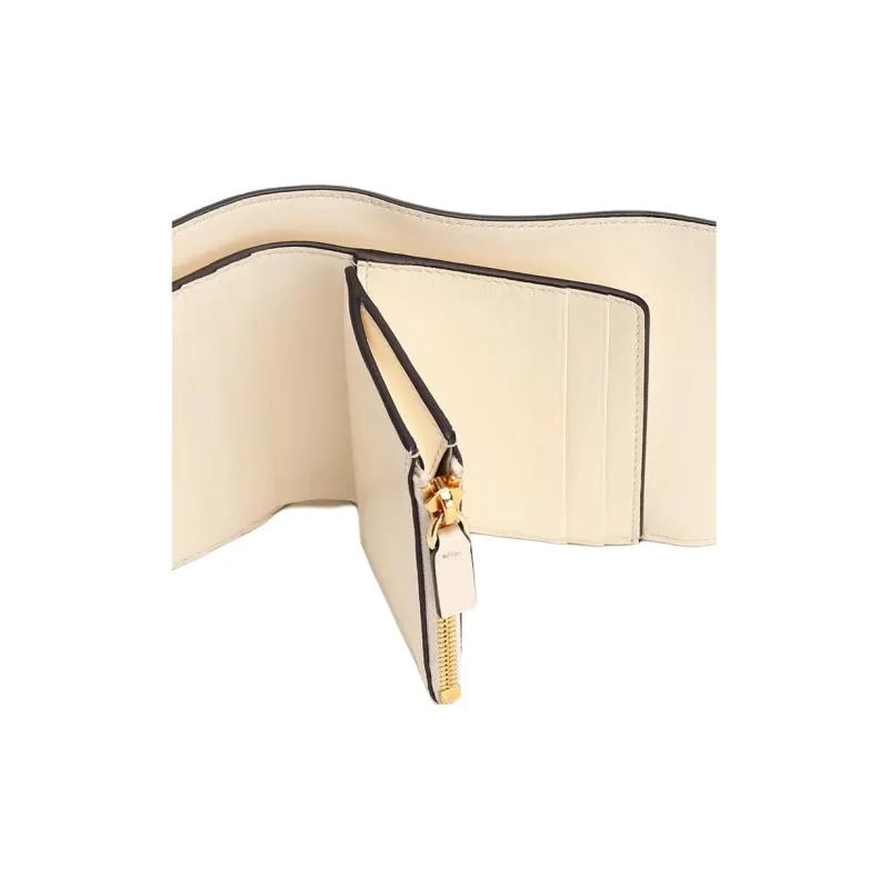 Valentino Vlogo Calfskin Wallet Regular Women's White-3