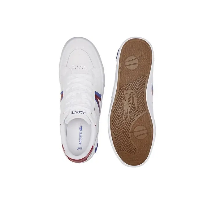 LACOSTE Low Top Skateboard Shoes Men's White-3
