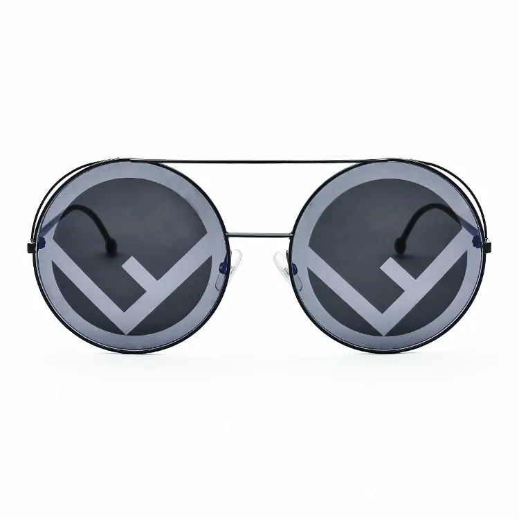 FENDI Metal Round Sunglasses Unisex-1
