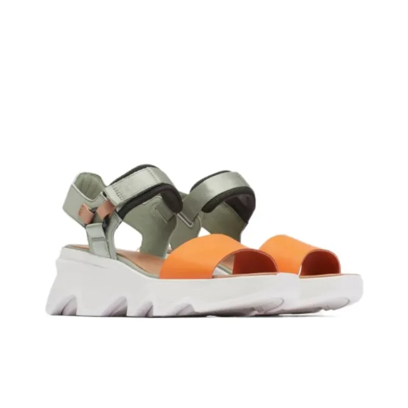 SOREL Beach Sandals Women's Green Orange-2