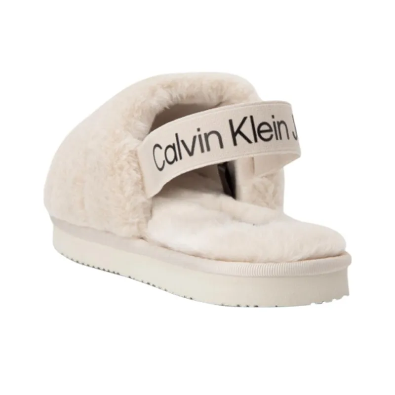 CKJ CALVIN KLEIN JEANS Slide Slippers Women's White-1
