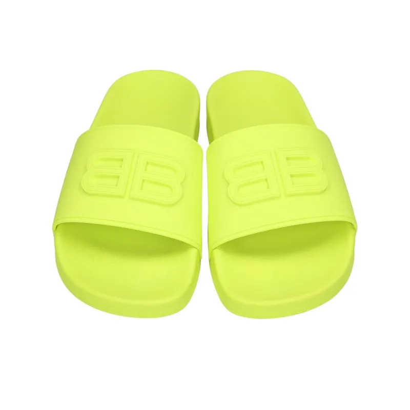 Balenciaga Pool Slides 'Lime'-4