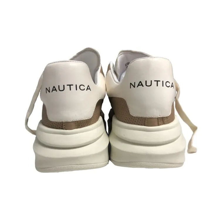 Nautica White Sail Low-Top Casual Shoes Men's Brown Beige-3