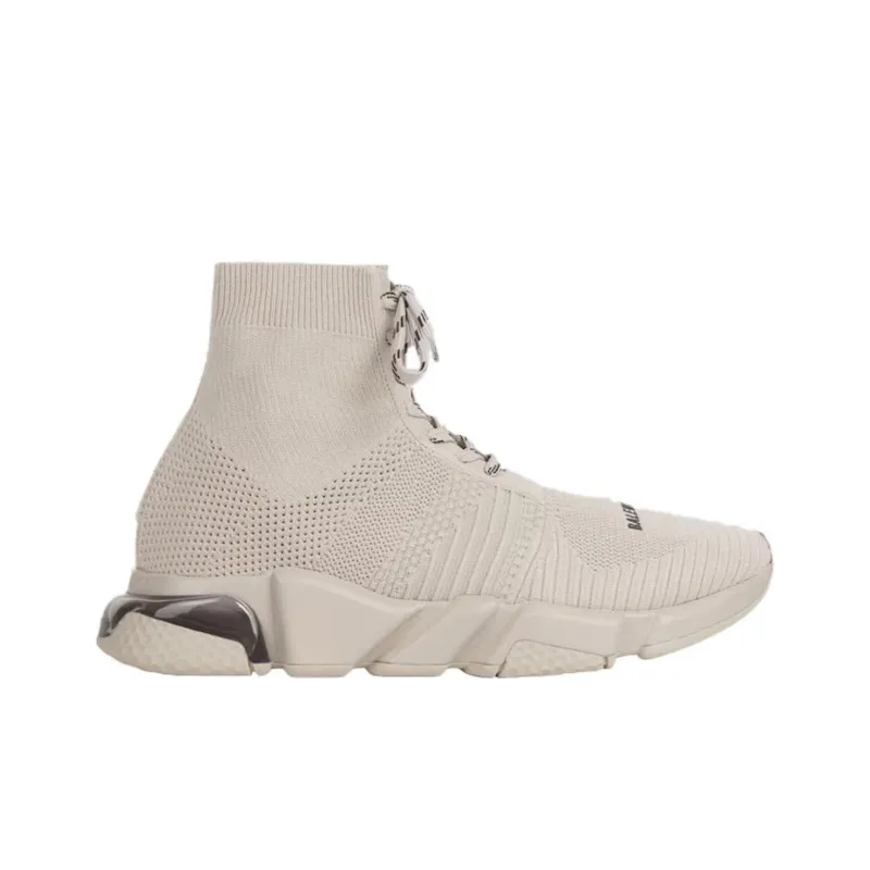 Balenciaga Speed Lace Up Clear Sole Sand-1
