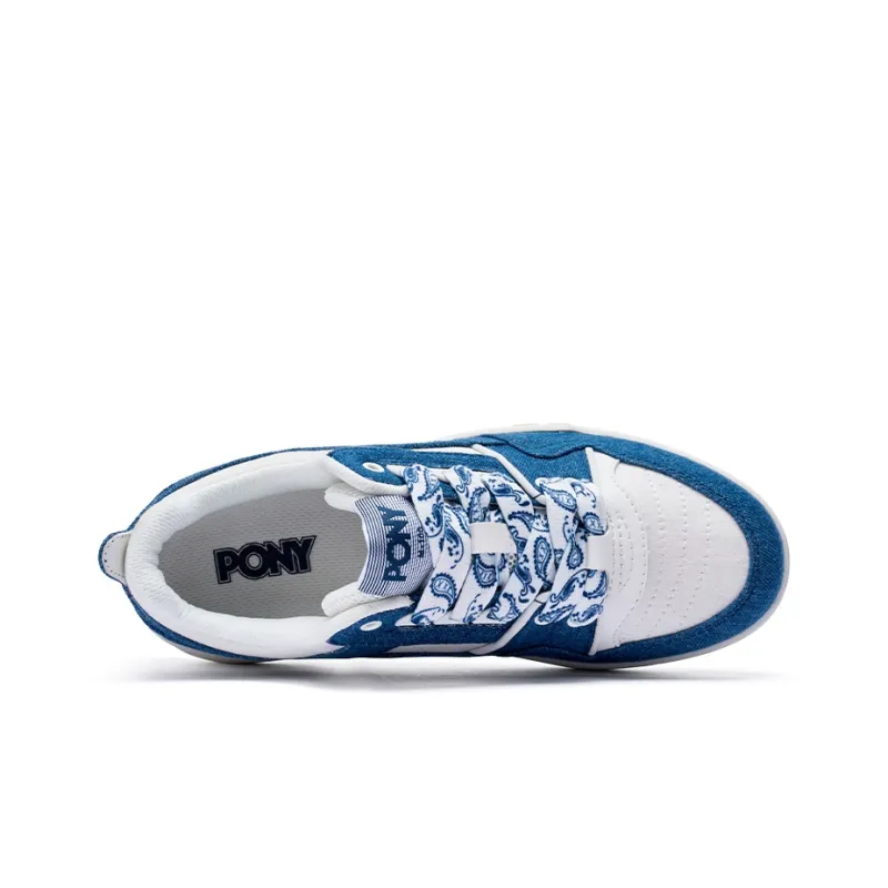 PONY M100 Anti Slip And Wear Resistant Breathable Low Top Skateboard Shoes Unisex Denim Blue-2