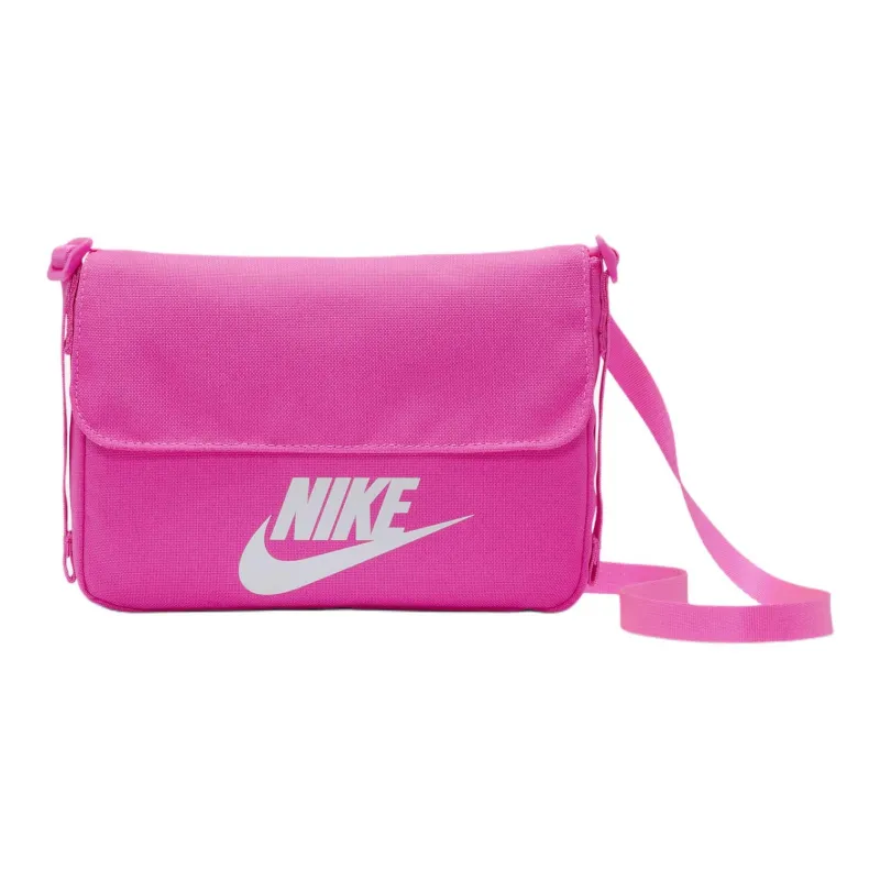 Nike Polyester Messenger Bag Shoulder Bag Crossbody Bag Women's Laser Fuchsia With White-0