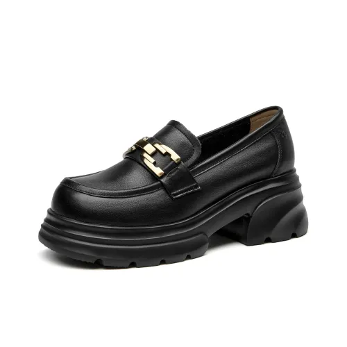 Spider King Loafers 6cm Women's Black