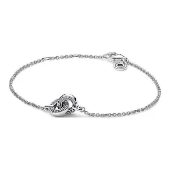 Pandora 925 Sterling Silver Synthetic Cubic Zirconia Bracelets Women's Silver