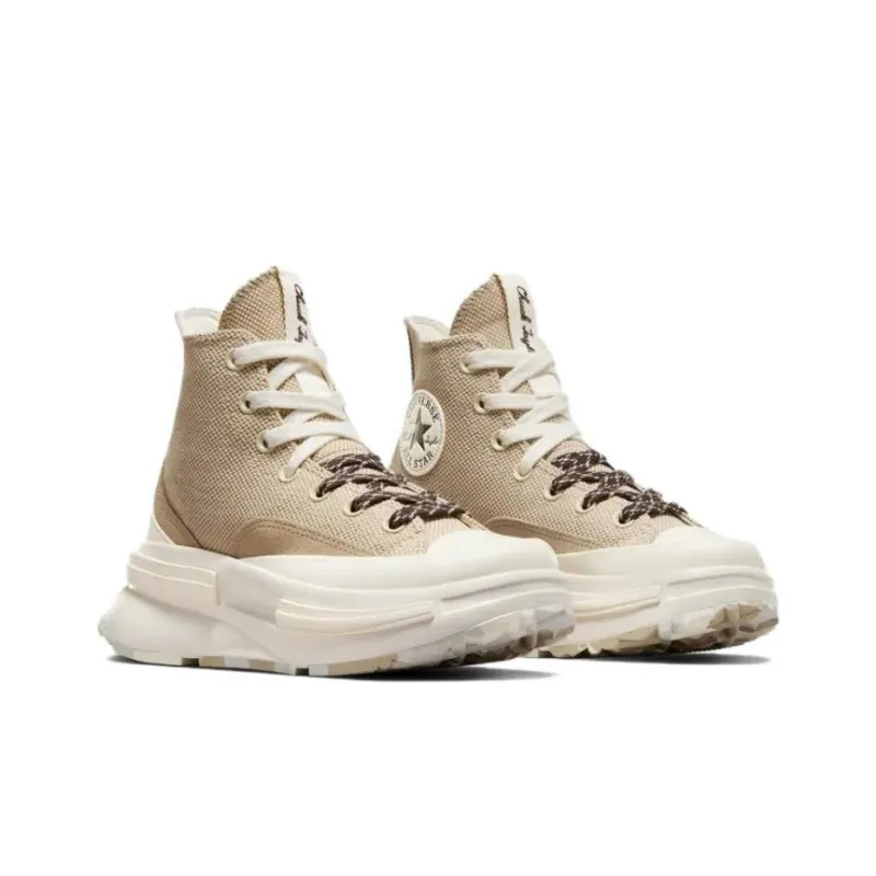 Converse Run Star Legacy Anti Slip And Wear Resistant Height Increasing High Top Canvas Shoes Unisex Ecru-2